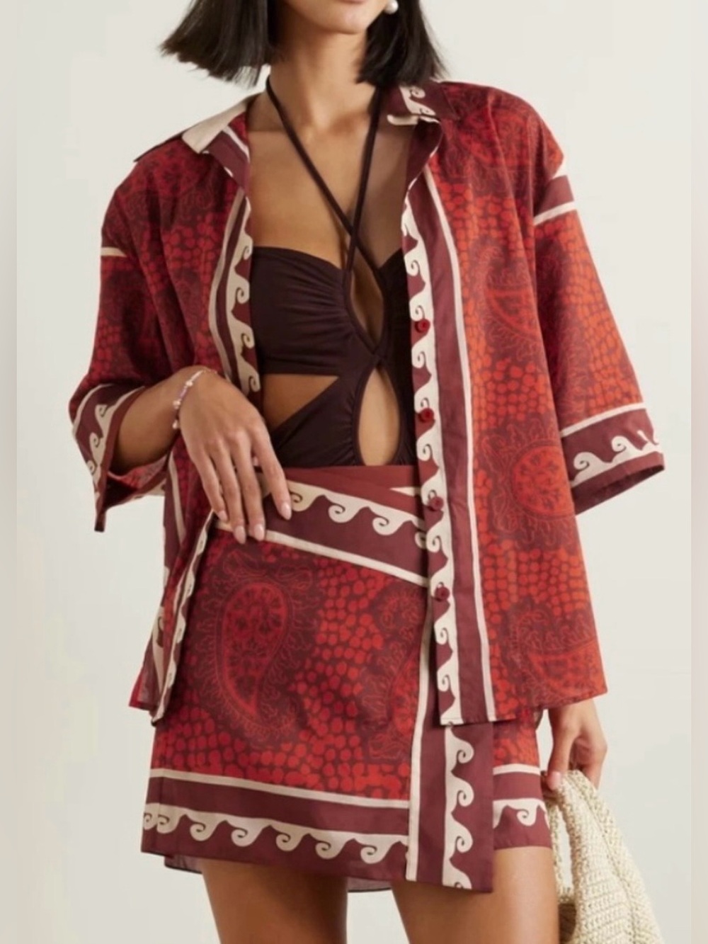 Johanna Ortiz Red Paisley Situation Shirt